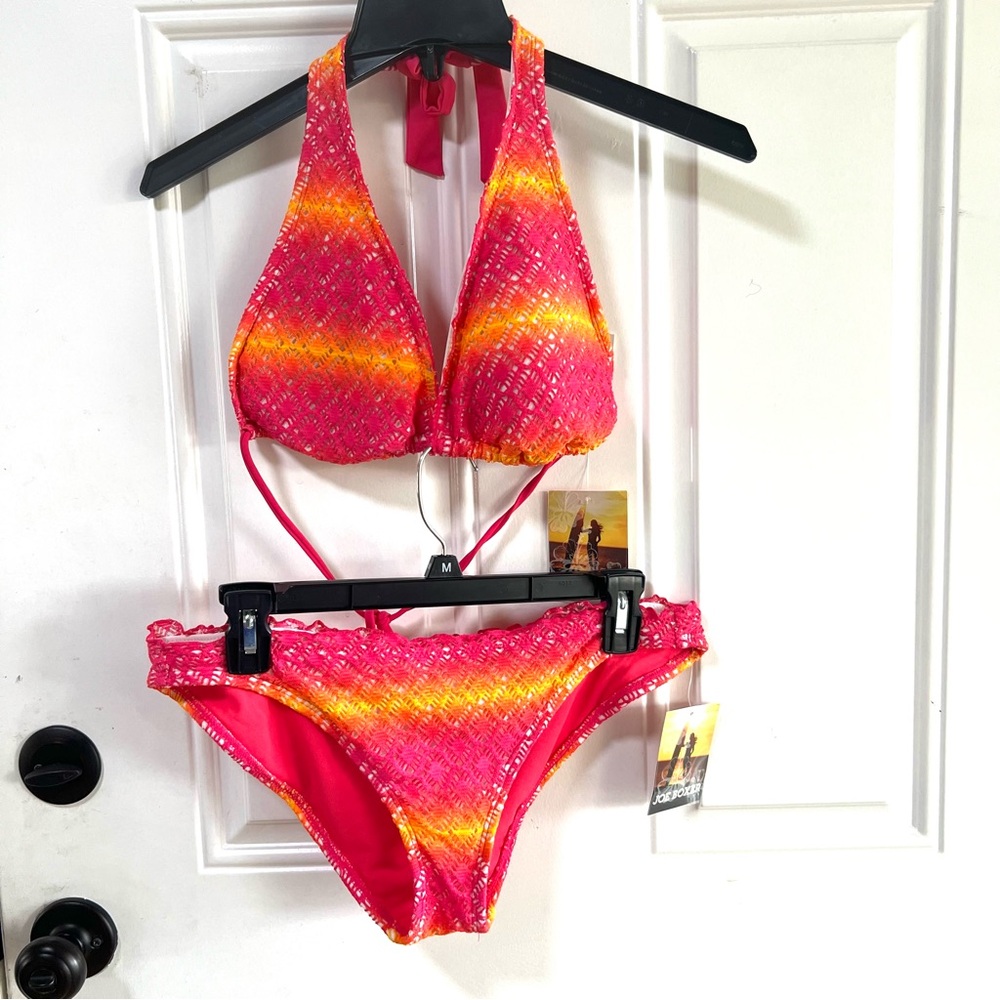 Women Joe Boxer Yellow, orange and pink bikini size large